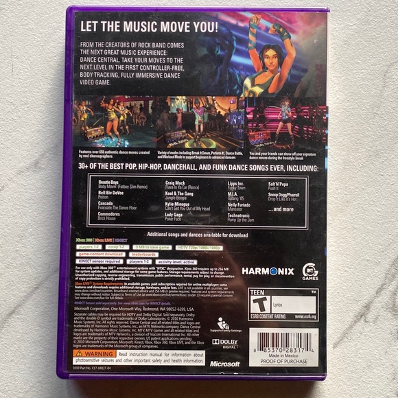 Dance Central for XBOX 360 Kinect Video Game - Picture 2 of 5